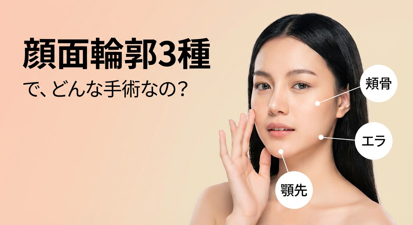 想要臉變小的人必看！徹底解釋三件式輪廓套裝（下巴、腮、顴骨）